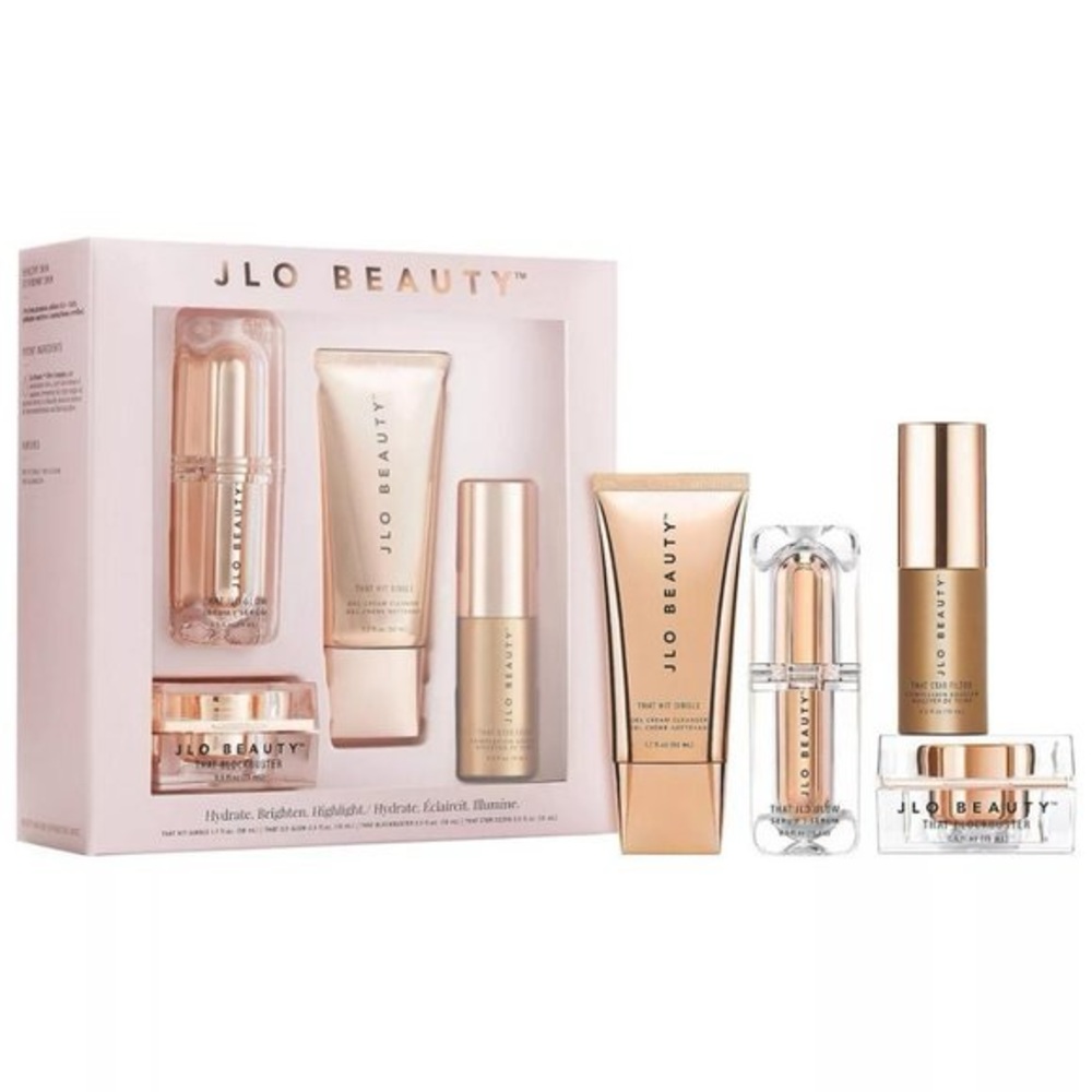 J Lo Beauty That JLo Glow Anti-Agins Skincare 4-Piece Kit Set NWT